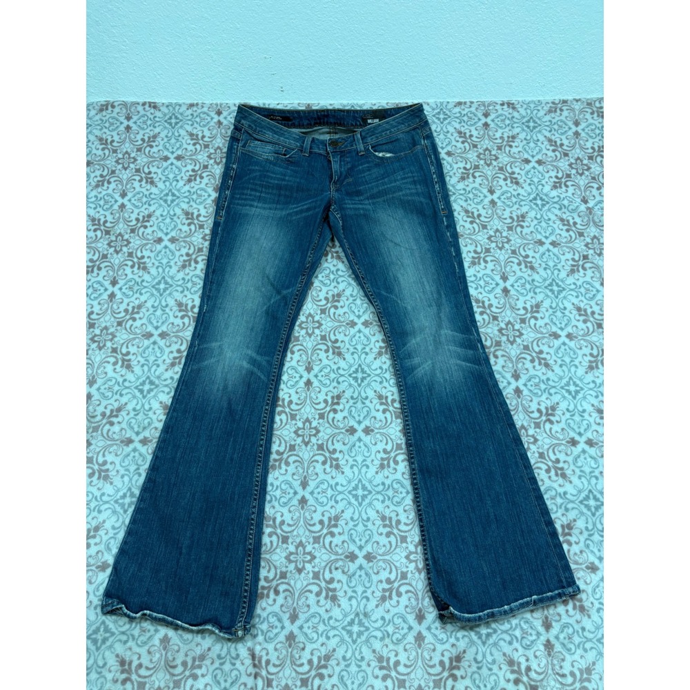 William Rast Belle Flared With Flap Jeans Blue Medium Wash Denim Size 32
